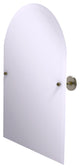 Shadwell Frameless Arched Top Beveled Edge Tilt Mirror, Antique Brass
