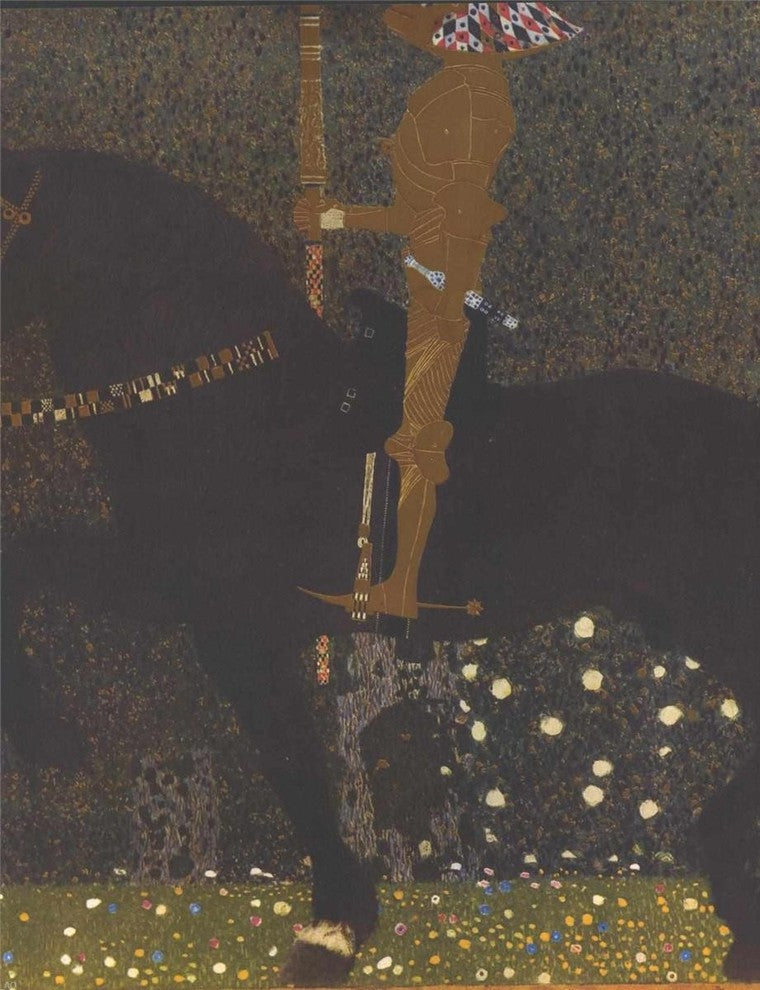 Gustav Klimt The Golden Knight, Gallery Wrapped Canvas Print, 21"x28"