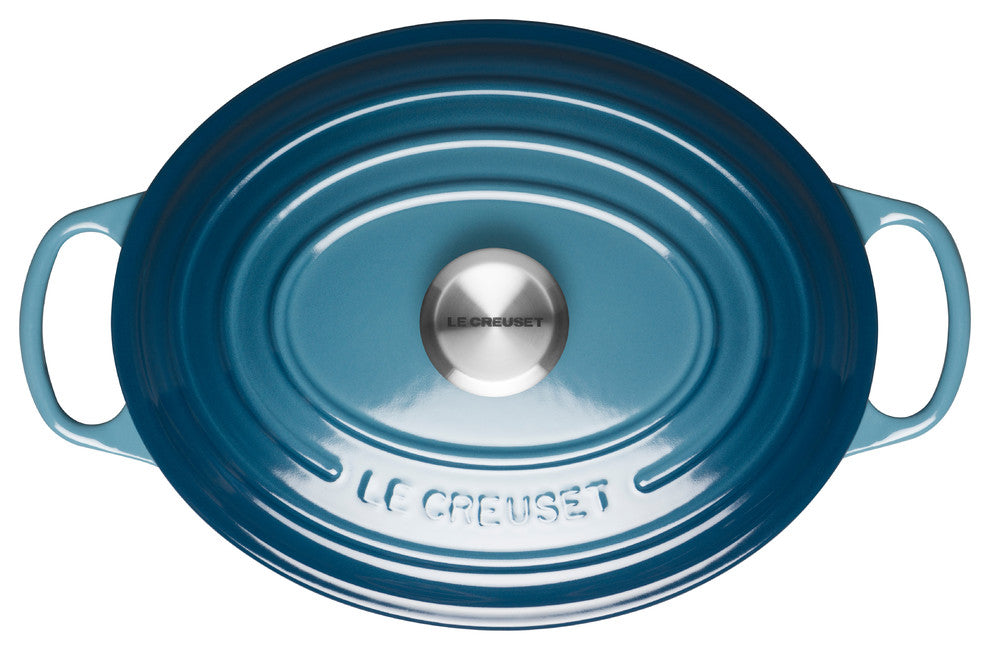 Le Creuset Signature Cast Iron Oval Casserole, 29 cm, Marine