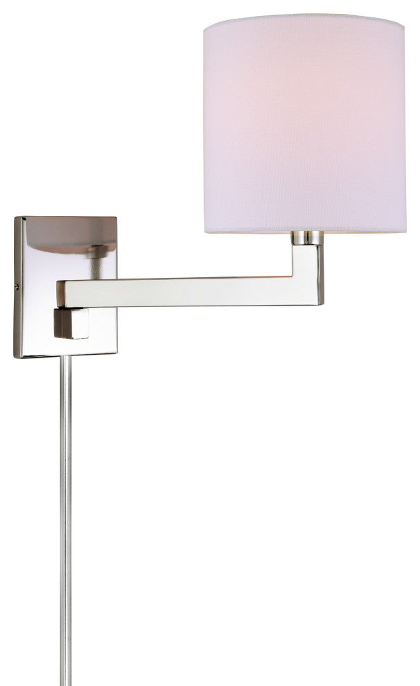 Allston 1 Light Large Swing Arm, Polished Nickel