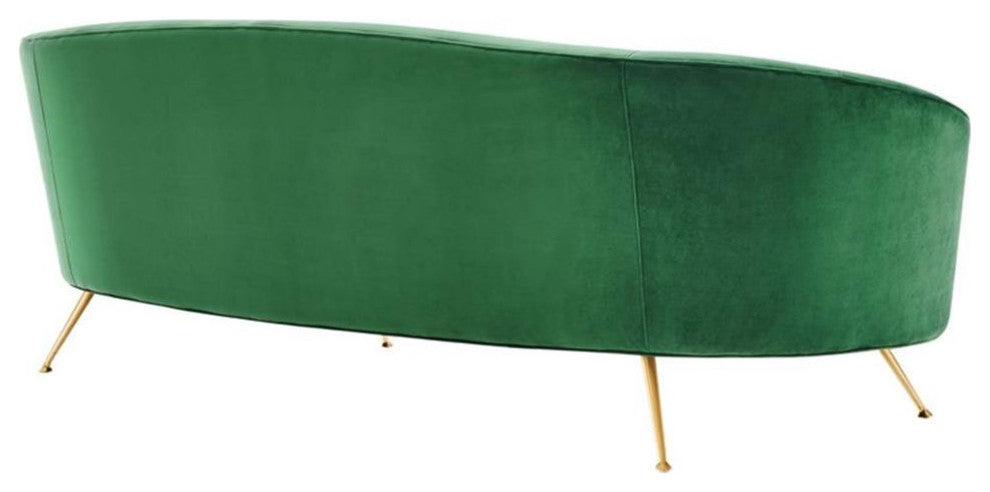 Marchesa Upholstered Performance Velvet Sofa, Emerald