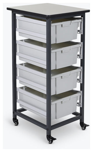 Luxor MBS-SR-4L Mobile Bin System, Single Row