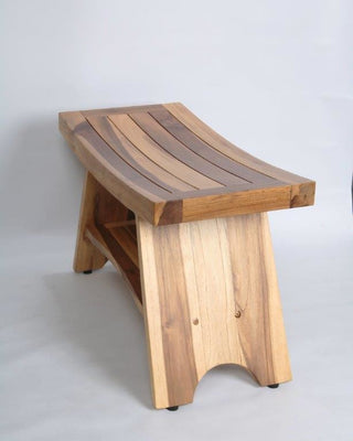 EcoDecors EarthyTeak Serenity Style Shower Bench, 30"