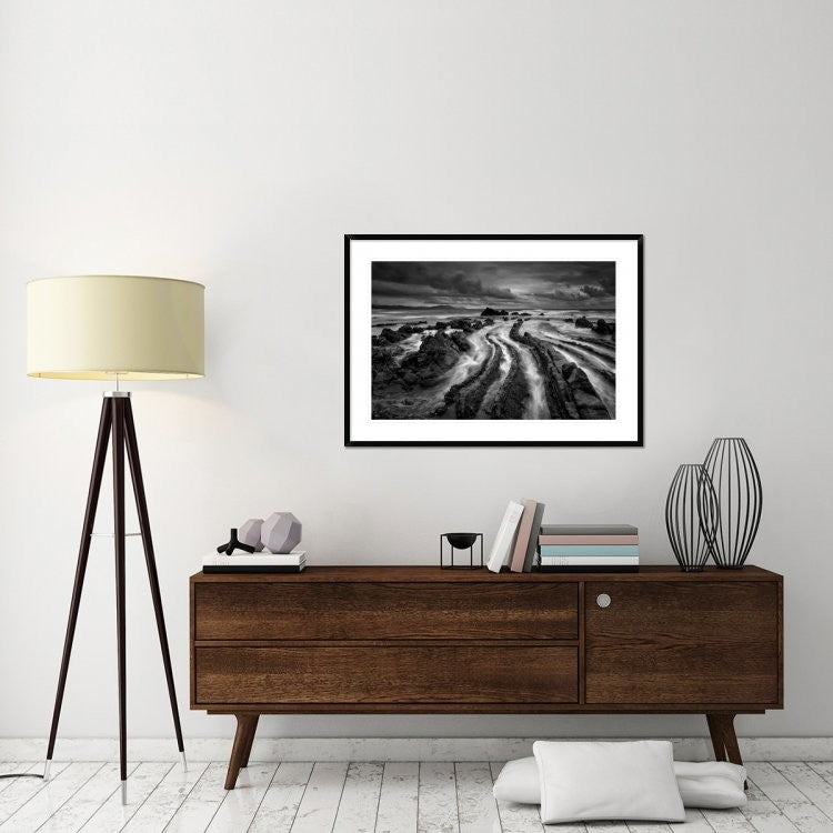 "Dark Barrika" Framed Digital Print by Antonio Carrillo Lopez, 44x31"
