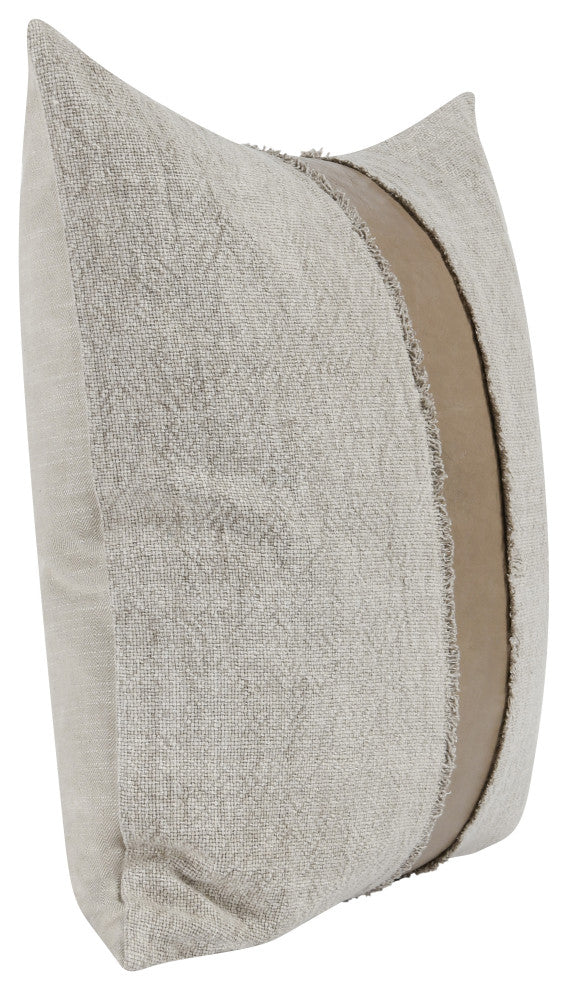 Steam 26" Throw Pillow, Natural by Kosas Home, Taupe, Natural