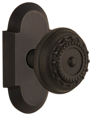 Cottage Plate Passage Meadows Knob, Oil Rubbed Bronze