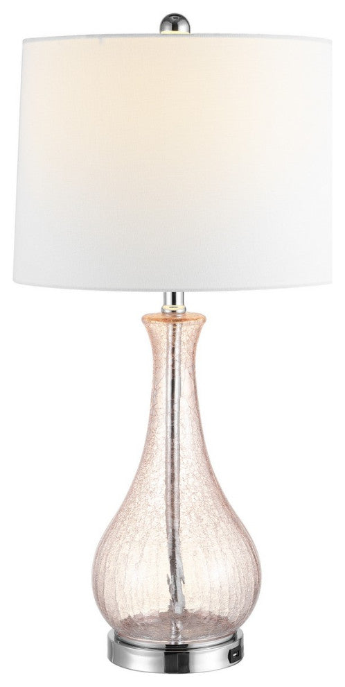 Safavieh Finnley Table Lamp With USB Port Blush