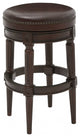 Distressed Walnut Finished Bar Height Round  Stool