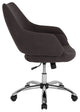 Madrid Home and Office Upholstered Mid-Back Chair, Black Fabric