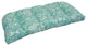 42"X19" U-Shaped Patterned Polyester Tufted Settee/Bench Cushion, Maritime Sea