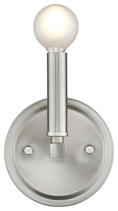 One Light Silver Wall Sconce