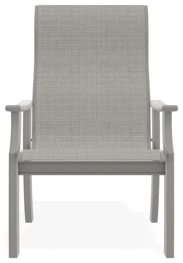 St. Catherine Sling Outdoor Armchair, Deacon/Warm Gray