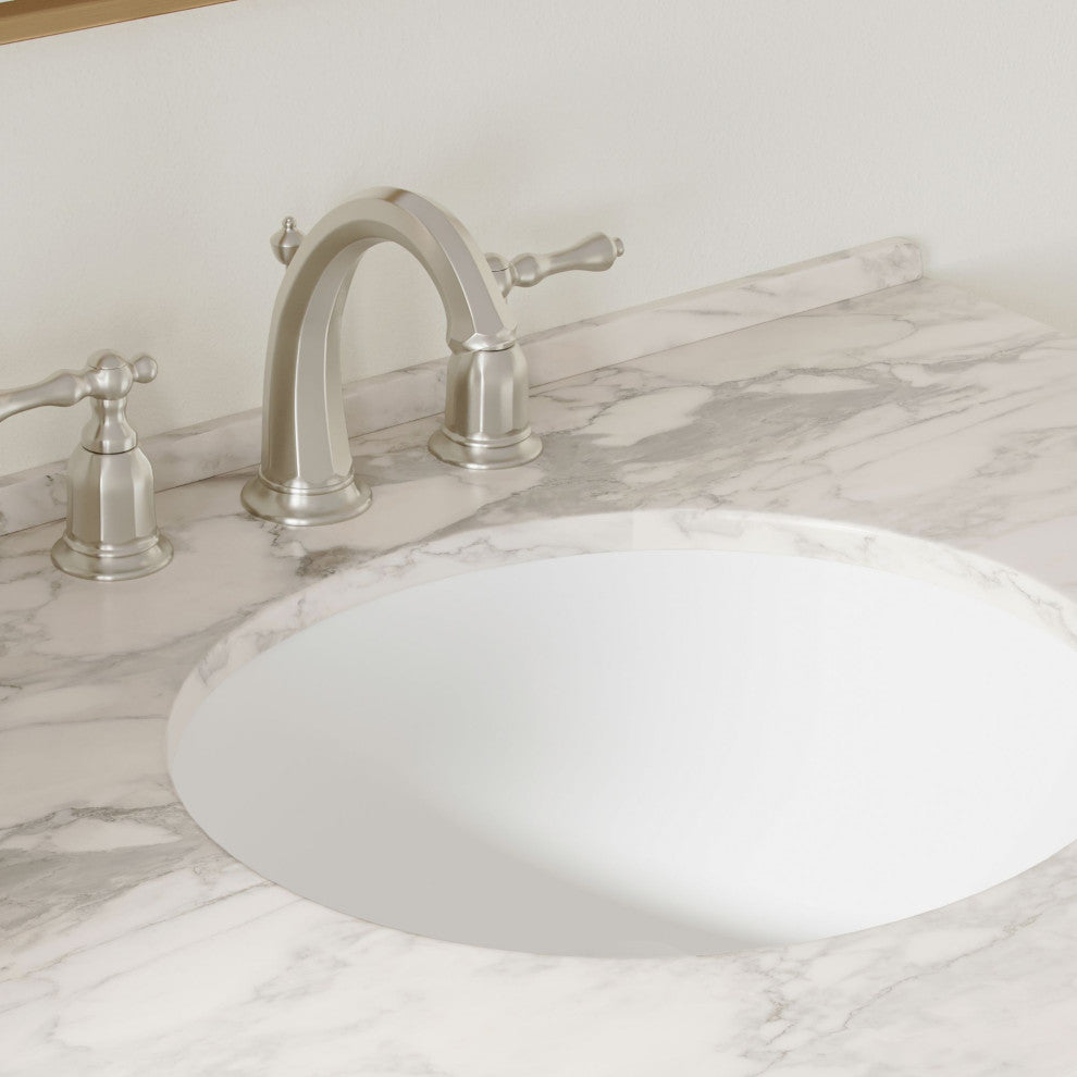 The Calista Bathroom Vanity, Gold, 32", Single Sink, Freestanding