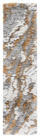 Safavieh Horizon Shag Hzn890D, Shag Rug, Gray and Gold, 2'0"x8'0" Runner