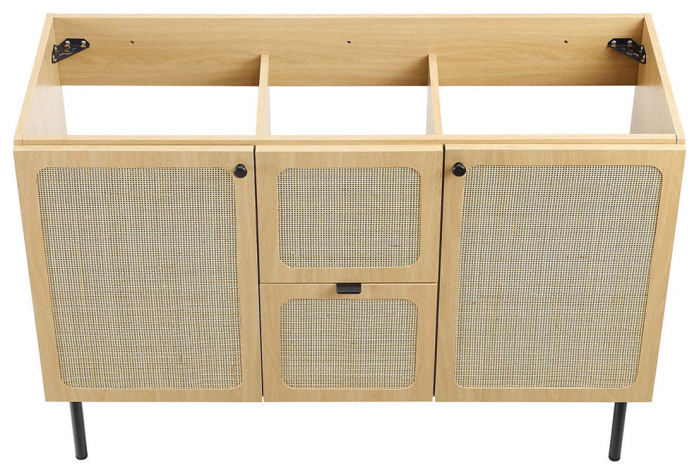 Chaucer 48" Double Sink Bathroom Vanity - Oak White
