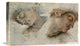 "Two Studies of a Head" Stretched Canvas Giclee by Cristofano Roncalli, 22"x14"