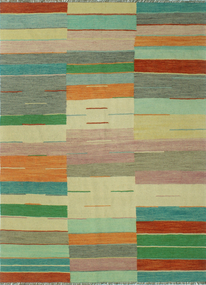 Winchester Kilim Aatif Charcoal/Ivory Rug, 5'9x7'9