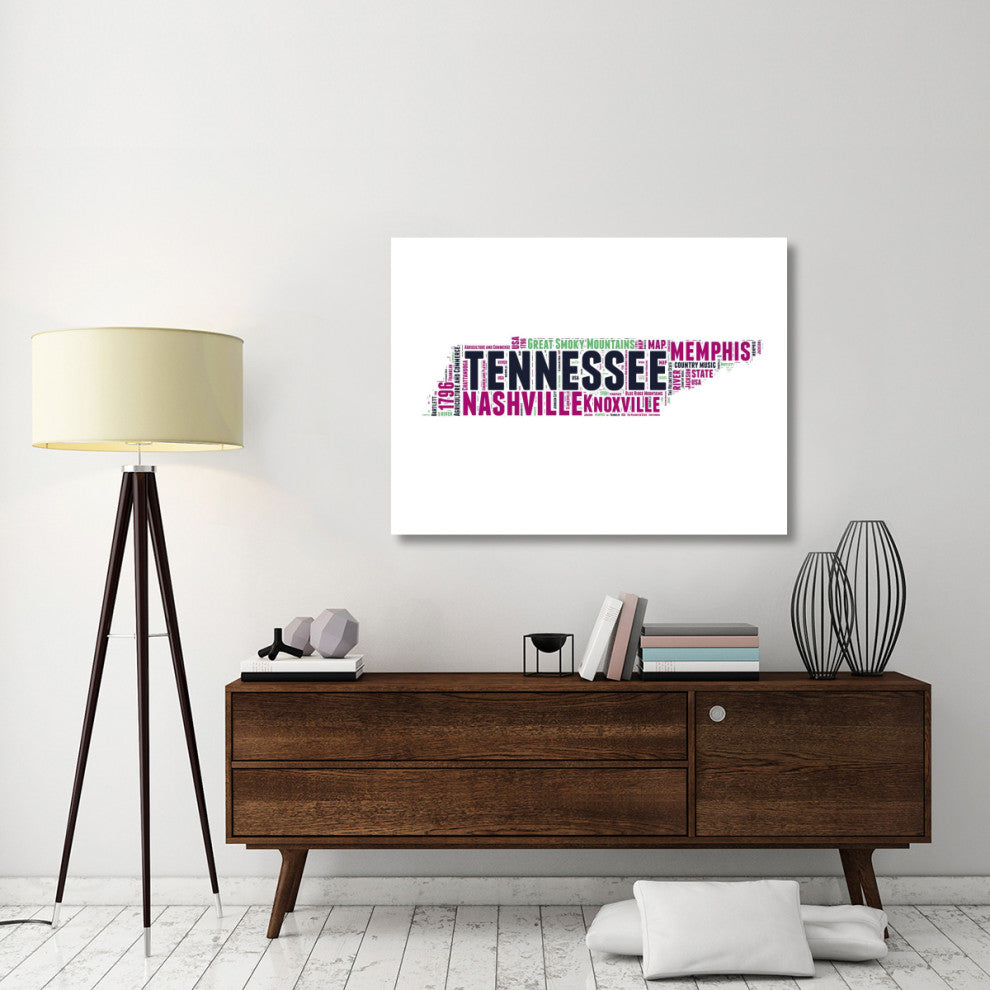 "Tennessee Word Cloud Map" Fine Art Print