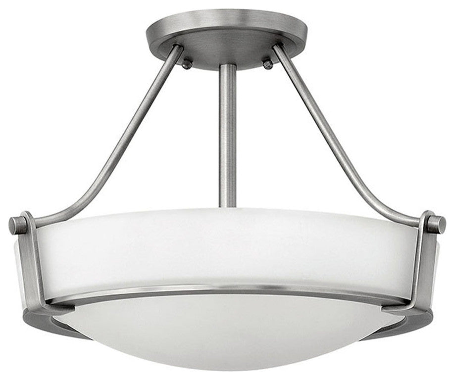 Hinkley Hathaway Medium Semi-Flush Mount, Antique Nickel