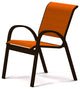 Aruba II Sling Cafe Chair, Textured Kona, Tangerine