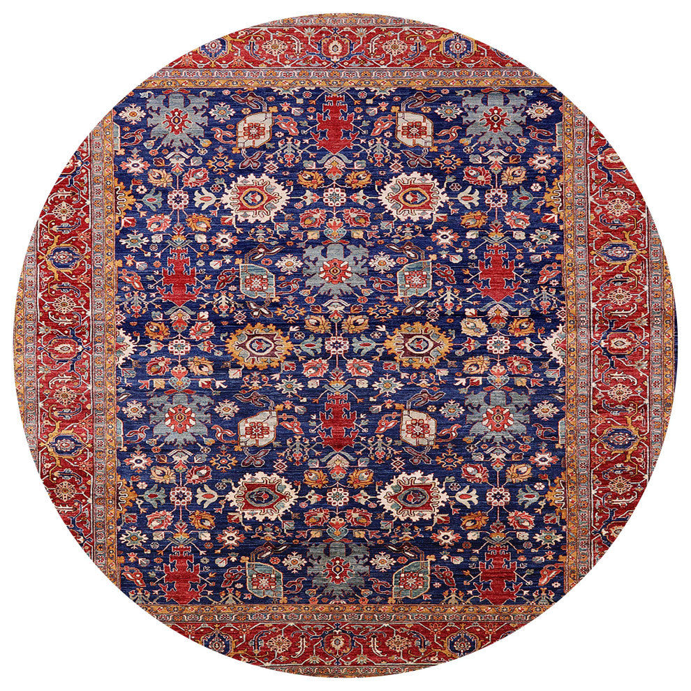 Ahgly Company Indoor Round Mid-Century Modern Area Rugs, 3' Round