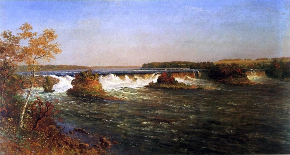 Albert Bierstadt Falls of St. Anthony, Gallery Wrapped Canvas Print, 15"x30"