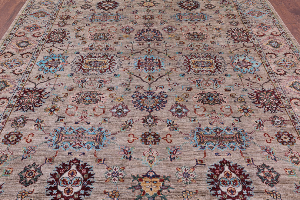 Persian Tabriz Handmade Wool Rug 8' 2" X 9' 10" Q10138