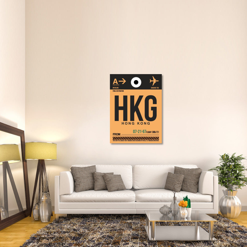 "HKG Hog Kong Luggage Tag 2" Fine Art Print