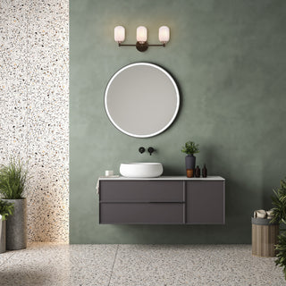 Seren 3 Light Wall Sconce Matte Black