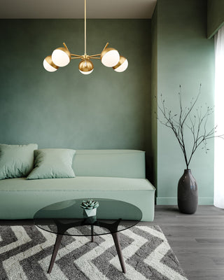 Z-Lite 7517-5 Realm Sphere 5 Light 32"W Chandelier - Modern Gold