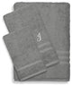 Denzi 3-Peice Towel Set Monogrammed Letter, J