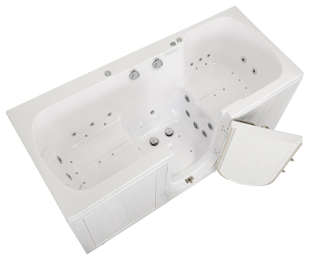 Ella Big4Two 36"x80" Hydro+Air Massage+Foot Massage Acrylic Two Seat Walk-In Tub