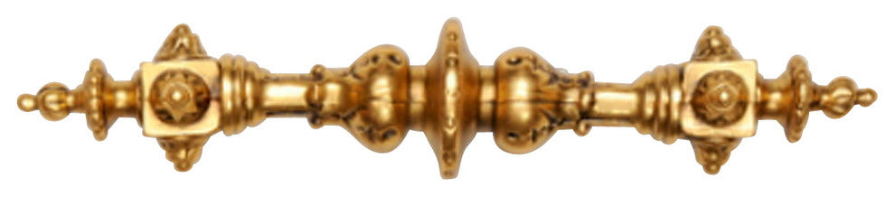 Portobello Road Pull Plain Antique Pewter, 24k Satin Gold