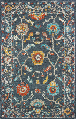 Oriental Weavers Zahra Collection Blue/ Gold Oriental Indoor Area Rug 5'X8'