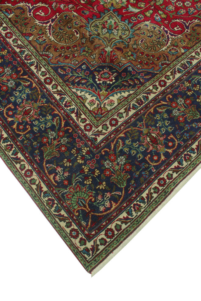 Fine Vintage Distressed Johana Red Rug