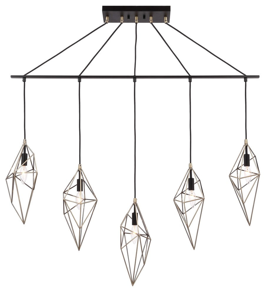 Woodbridge Lighting Lanning Linear Pendant, Antique Brass/Bronze
