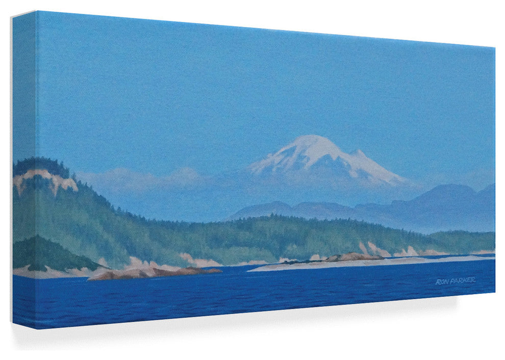Ron Parker 'Mt Baker' Canvas Art, 32"x16"