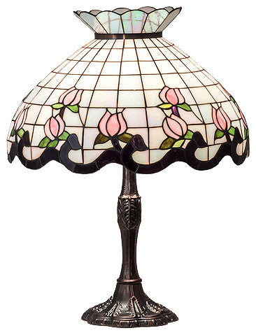 Meyda Lighting 232791 26" High Roseborder Table Lamp