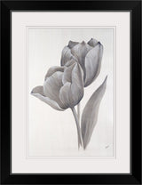 "Delicate Silver I" Black Framed Art Print, 20"x26"x1"