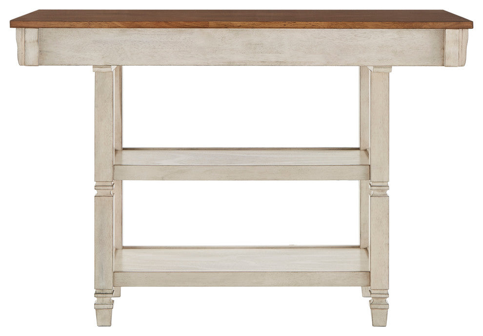 Harvey Two-Tone Kitchen Island Buffet, Antique White
