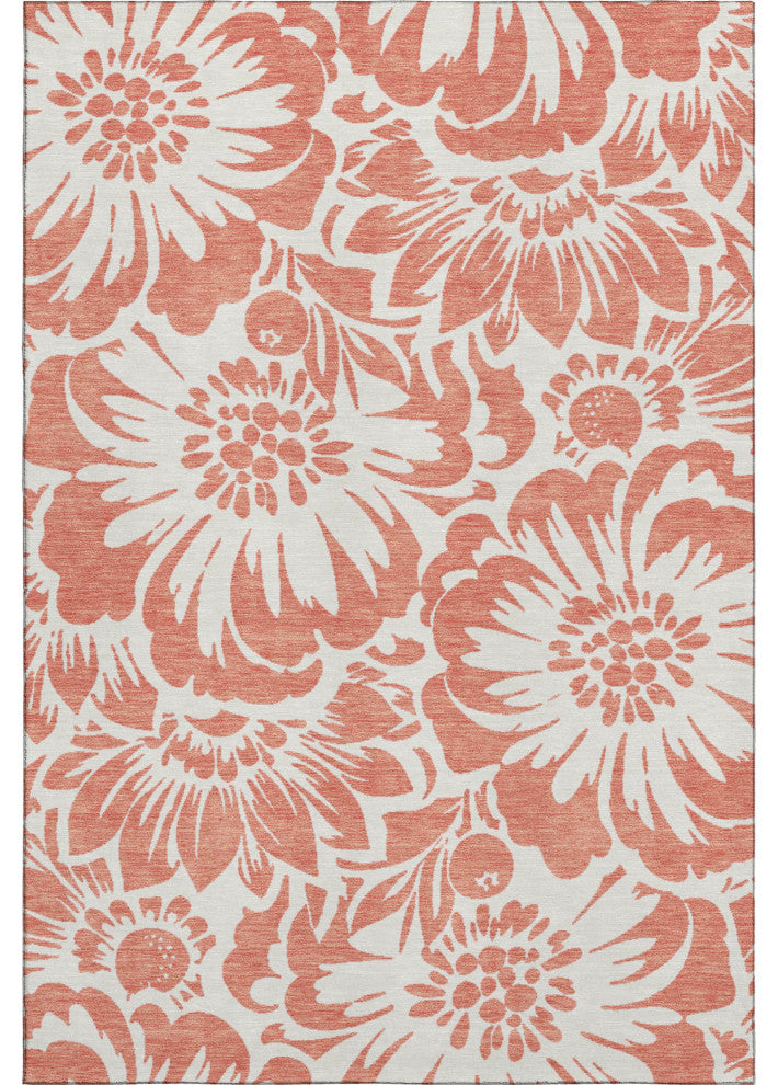 Premium Machine Washable Mayfield AMF551 Salmon 9' x 12' Rug