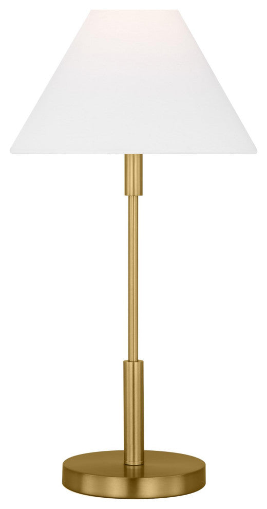 Porteau 1-Light Indoor Table Lamp, Satin Brass Gold