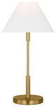 Porteau 1-Light Indoor Table Lamp, Satin Brass Gold