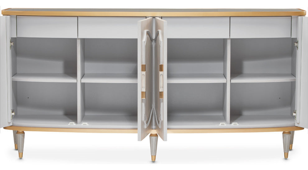 St. Charles Sideboard With Mirror, Dove Gray