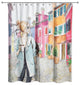 Traveling Woman 71x74 Shower Curtain