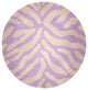 Animal Stripe Spring Chenille Rug, Lilac, 5' Round