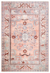 Bergen Boho Medallion Machine Made Indoor Area Rug, 2'6"x7'6", Rust