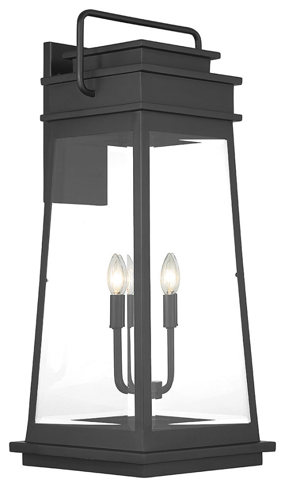 Boone 4-Light Outdoor Wall Lantern, Matte Black
