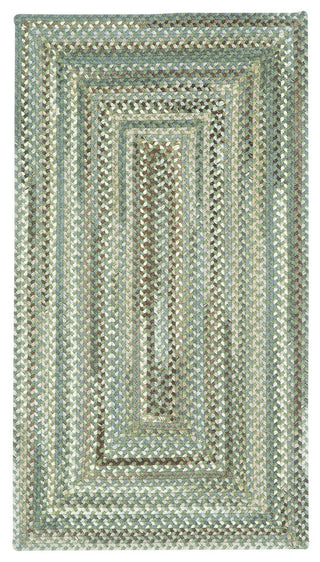 Sherwood Forest Concentric Braided Rectangle Rug, Green Olive, 9'2"x13'2"