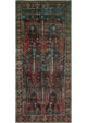 Fine Vintage Distressed Ines Brown/Charcoal Runner, 4'1x8'10